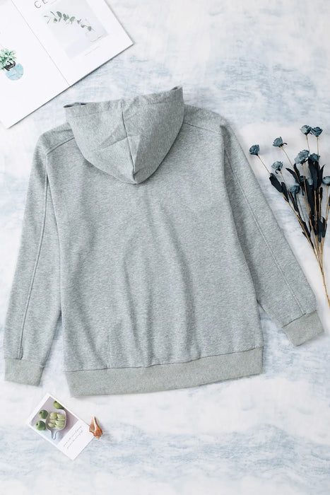 Lace Up Long Sleeve Hoodie - Byyde