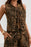 Leopard Print Sleeveless Denim Top - Byyde