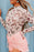 Printed Mock Neck Long Sleeve Bodysuit - Byyde