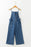 Adjustable Tie Straps Wide Leg Denim Overalls - Byyde