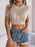 Cable Knit Openwork Round Neck Knit Top - Byyde