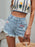LOVE Distressed Raw Hem Denim Shorts - Byyde