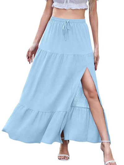 Full Size Slit Maxi Skirt Plus Size - Byyde