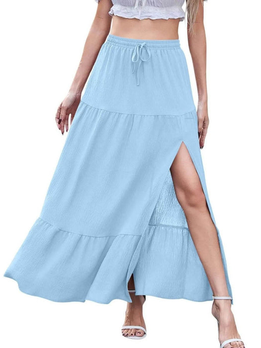 Full Size Slit Maxi Skirt Plus Size - Byyde