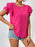 Round Neck Ruffle Sleeve T-Shirt - Byyde
