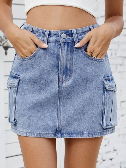 Cargo Denim Skirt - Byyde