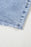 Rhinestone Light Wash Raw Hem High Waist Denim Shorts - Byyde