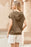 Drawstring Quarter Snap Cap Sleeve Hoodie - Byyde