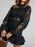 Lace Crochet Long Sleeve Mini Dress - Byyde