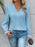 V-Neck Lace Detail Flounce Sleeve Blouse - Byyde