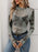 Printed Mock Neck Long Sleeve Mesh T-Shirt - Byyde