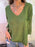 Full Size Casual V-Neck Knit Sweater Plus Size - Byyde