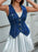 V-Neck Button-Front Denim Vest - Byyde