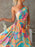 Printed One Shoulder Asymmetrical Maxi Dress - Byyde