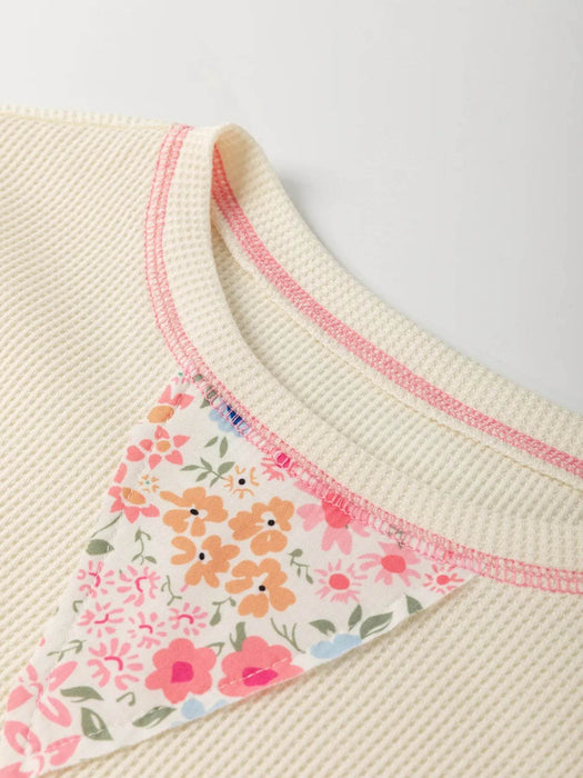 Floral Round Neck Relaxed Fit T-Shirt - Byyde