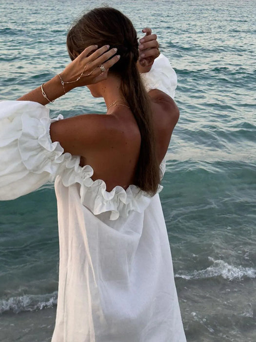 Side Slit Off-Shoulder Dress - Byyde