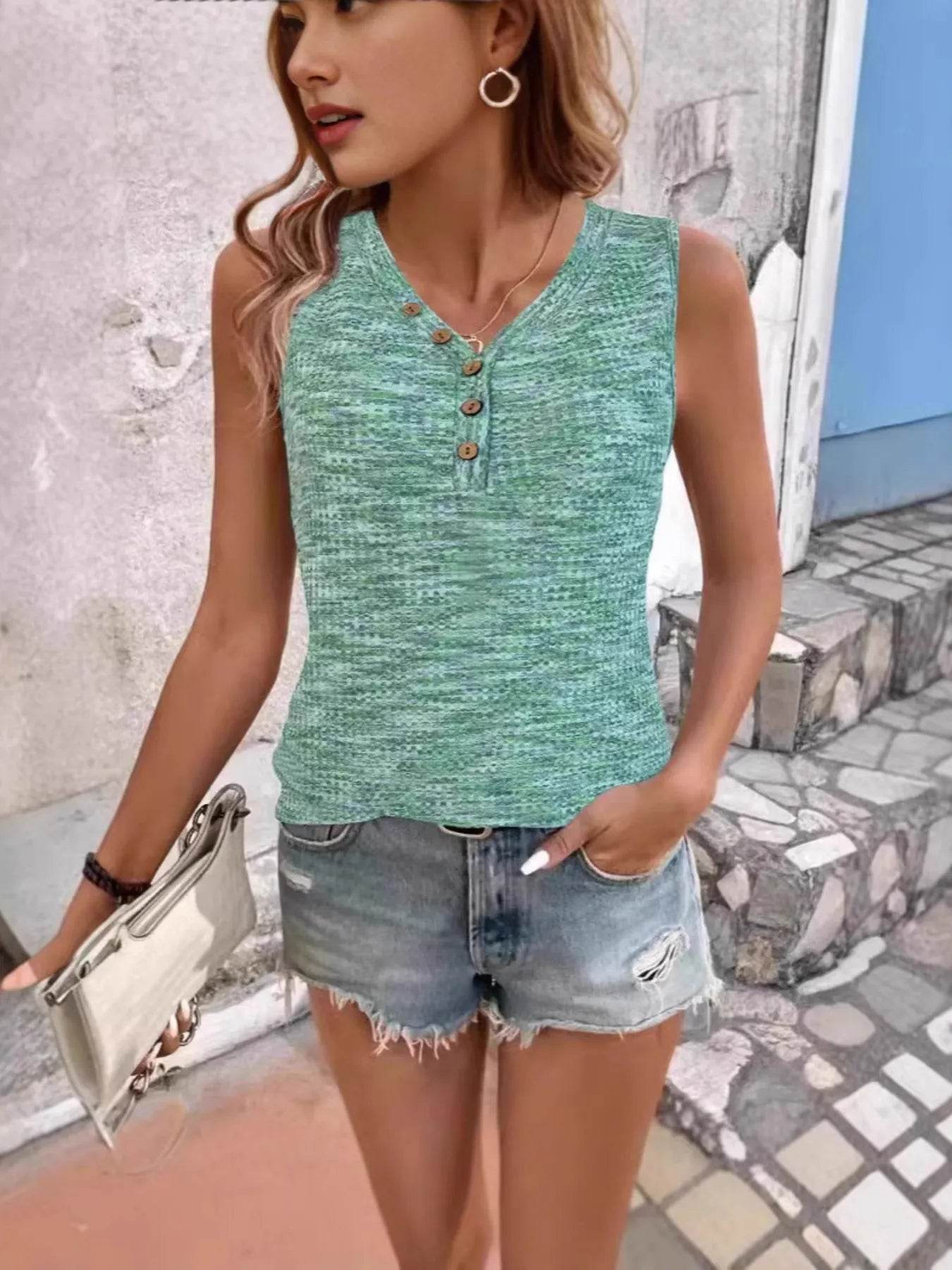 Full Size V-Neck Tank Plus Size - Byyde