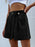 High-Waisted Pleated Shorts with Belt Detail - Byyde