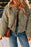 Drawstring Collared Neck Long Sleeve Winter Coat - Byyde