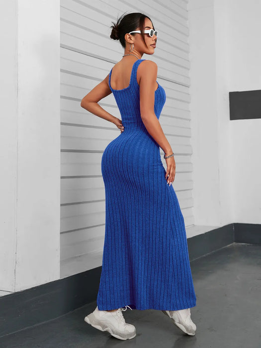 Ribbed Maxi Tank Dress - Byyde