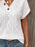 Textured V-Neck Short Sleeve Top - Byyde