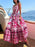 Full Size Printed Sweetheart Neck Maxi Cami Dress Plus Size - Byyde