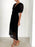 Eyelet Lace V-Neck Midi Dress with Puff Sleeves - Byyde