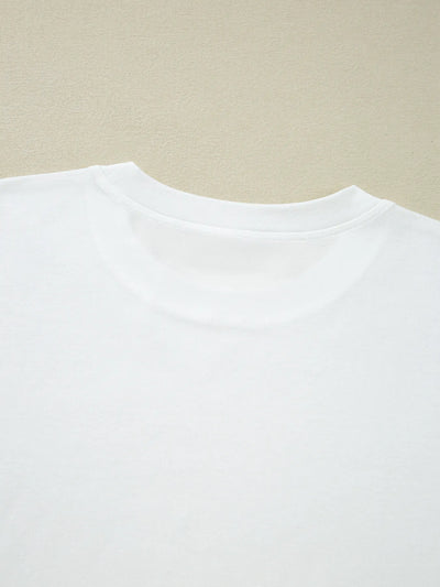 Lace Long Sleeve Insert Drop Shoulder Tee - Byyde
