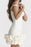 Ruched Square Neck Sleeve Mini Dress - Byyde