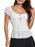 Ruffled Lace Trim Corset Blouse - Byyde