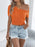 Openwork Single Shoulder Short Sleeve Knit Top - Byyde