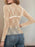 Floral Mock Neck Long Sleeve Mesh Top - Byyde