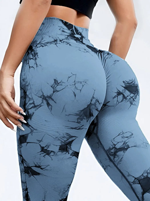 Tie-Dye High Waist Active Leggings - Byyde
