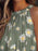 Ruffled Printed Halter Neck Cami Top - Byyde