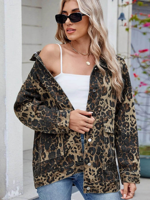 Button Up Long Sleeve Denim Jacket - Byyde