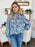 Double Take Full Size Printed Smocked Long Sleeve Blouse - Byyde
