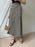 Asymmetric Wrap Midi Skirt with Fluted Hem - Byyde