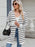 Striped Open Front Cardigan with Relaxed Fit - Byyde