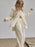 Button Up Long Sleeve Shirt and Pants Set - Byyde