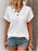 Textured V-Neck Short Sleeve Top - Byyde