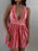 Pleated Halter Neck Mini Dress - Byyde