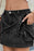 Criss-Cross Waist Detail Denim Mini Skirt - Byyde