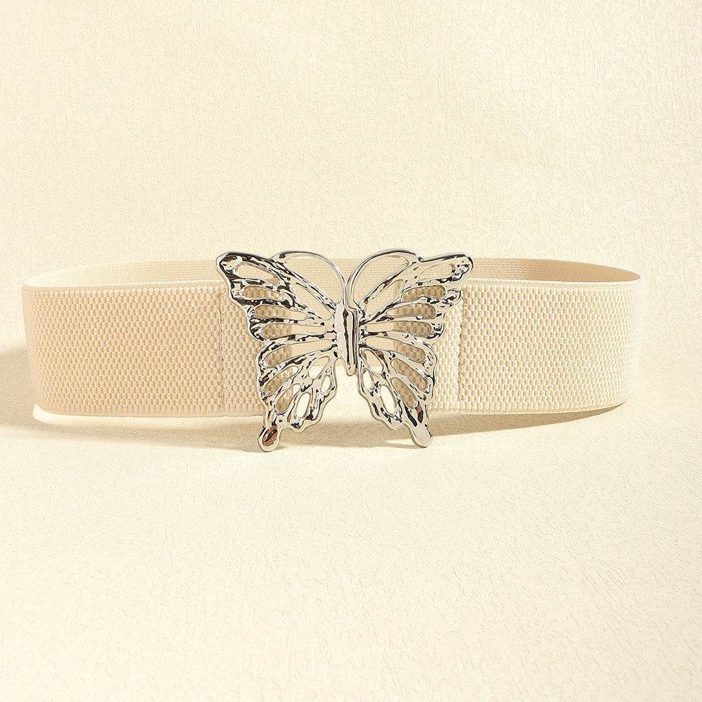 Butterfly Alloy Buckle Elastic Belt - Byyde