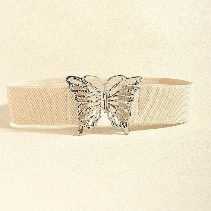 Butterfly Alloy Buckle Elastic Belt - Byyde