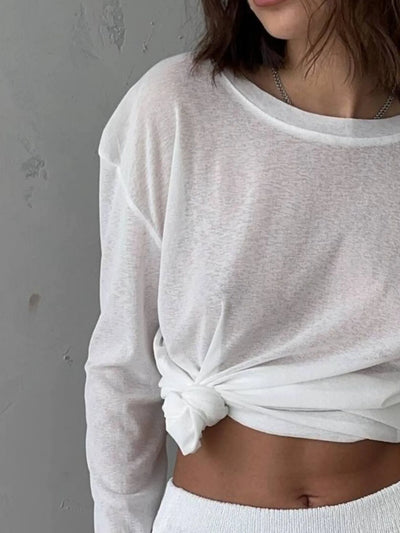 Knotted Long Sleeve T-Shirt - Byyde