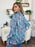 Double Take Full Size Printed Smocked Long Sleeve Blouse - Byyde