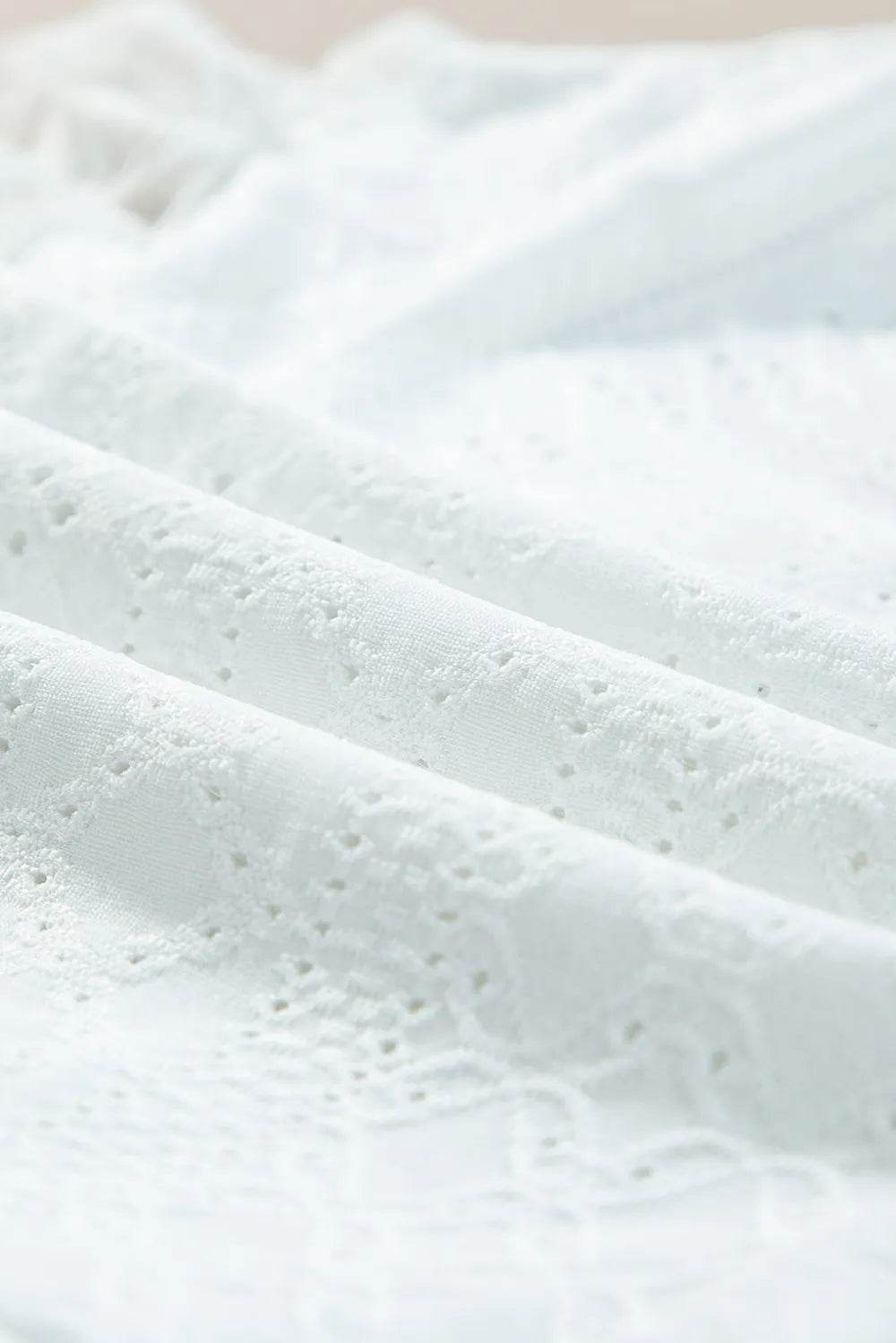 Eyelet Lace Long Sleeve Bodysuit - Byyde