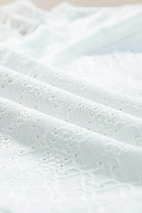 Eyelet Lace Long Sleeve Bodysuit - Byyde