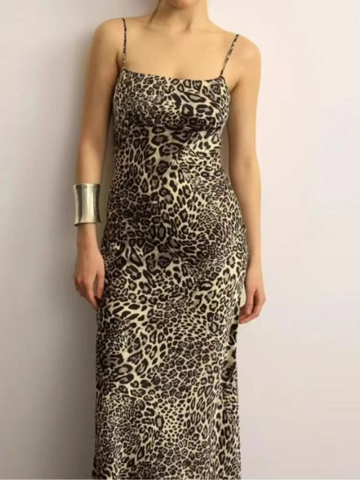 Leopard Print Cami Maxi Dress - Byyde