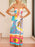 Tied Front Printed Slit Maxi Cami Dress - Byyde